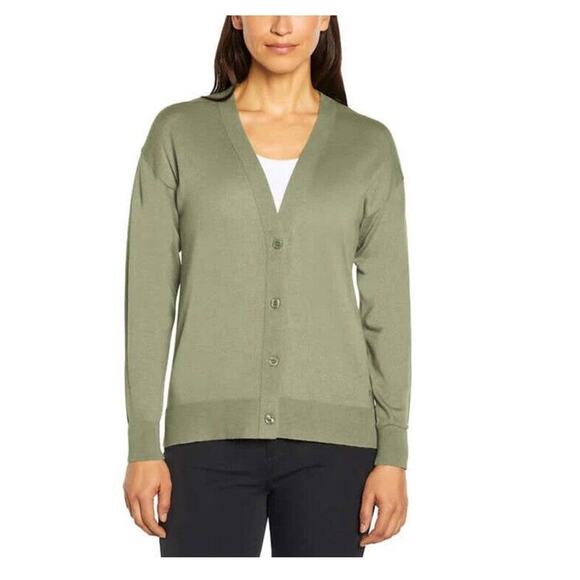 Banana Republic Cardigan Women's Small Forever Sweater Green Button Up Light - Picture 1 of 7